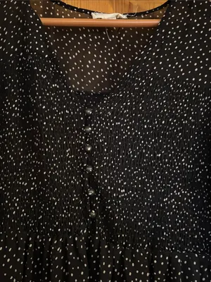 Loveriche Black & White Polka Dot Long Dress - Size M thumbnail 3