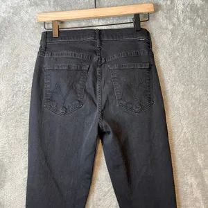 Mother The Stunner Double Zip Ankle Step Fray‎ Jeans in Not Guilty Black Sz 27 thumbnail 7