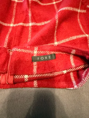 Red plaid mini skirt Size M thumbnail 3