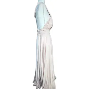 Lulus Baby‎ Pink Maxi Dress Pleated V Neck Strappy Formal Small Elegant Flowy thumbnail 5
