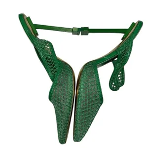 Jessica Rich Green Fish Net Slip-on Pump Shoes(Size 38) thumbnail 5