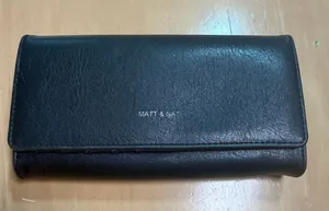 Matt & Nat Black Vegan Leather Long Wallet thumbnail 1