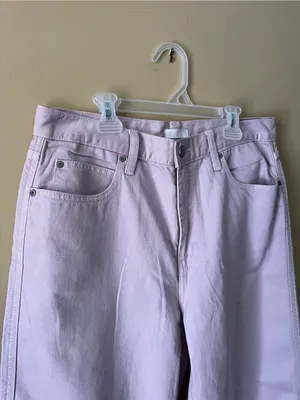 Uniqlo Wide-Leg Women’s Jeans in Soft Lavender thumbnail 3