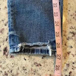 Mother Looker Ankle Chew Jeans Womens 25 Blue High Waisted Skinny Raw Hem Denim thumbnail 12