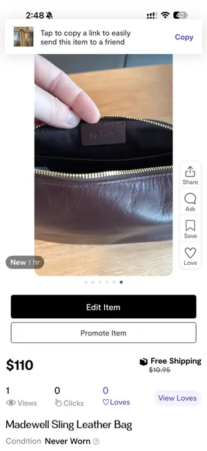 Madewell Leather Crossbody Bag thumbnail 6