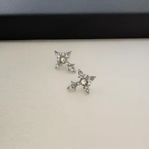 CZ Cross Stud Earrings for Men Women Streetwear Punk Hip Hop Unisex Style thumbnail 2