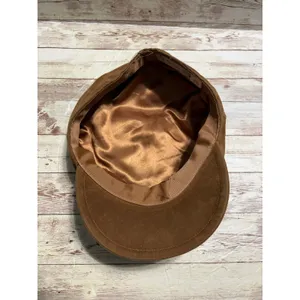 Altar'd State FAux Suede Cabbie Newboy Hat Rounded Crown One-Size Brown Tan thumbnail 6