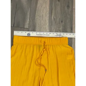 Rachel Roy Pants Wide Leg Cropped Yellow Lightweight Size M thumbnail 4