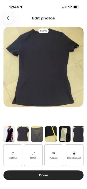 FIGS Navy Scrub Top One-Pocket thumbnail 2