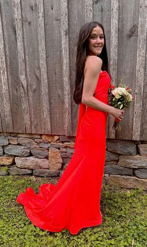 Clarisse Prom Dress Orange thumbnail 2