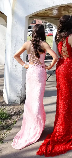 Windsor Pink Prom Dress thumbnail 4