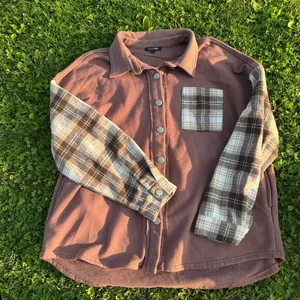 Papermoon button up sweatshirt Flannel Shacket Fall Size L thumbnail 1