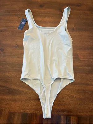 Abercrombie and Fitch Bodysuit Women’s Medium Blue Tank Top Sleeveless New NWT thumbnail 4