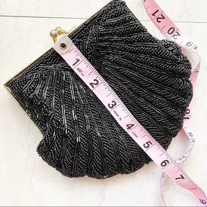 Vintage Black Beaded Evening Bag thumbnail 12