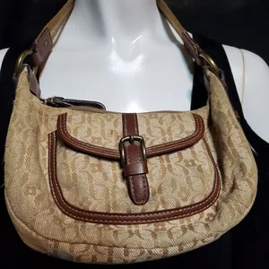 Fossil Tan & Brown F & Clover Patterned Mini Bag thumbnail 2