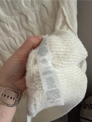 aerie Cable Knit Crewneck Sweater - Cream thumbnail 5