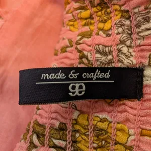 GB Made & Crafted Pink Floral Halter Maxi Dress Smocked Back Tiered Sun Dress thumbnail 6