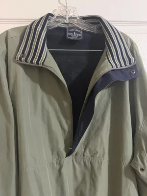 Camp David Vintage Olive Green Quarter Zip Pullover Windbreaker Jacket thumbnail 2