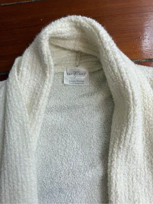 Faceplant Dreams Bamboo Cozy Plush Open Front Midi Cardigan Robe Sz L/XL 💛🍄 thumbnail 9