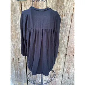Kate Spade Broome Street‎ Black Cardigan Medium M Open Front Casual Long Sleeve thumbnail 2