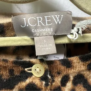 J. Crew Cashmere Leopard Print Sweater thumbnail 7