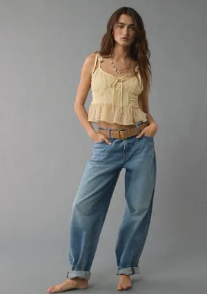 Yellow American Eagle Top Crop thumbnail 2