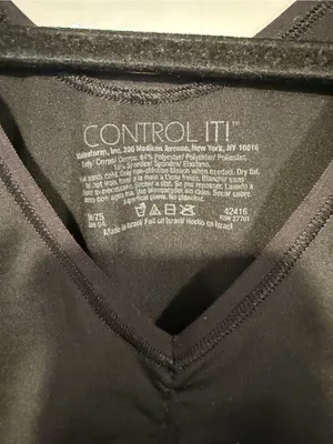 Black V-Neck Tummy Control Ruched Tank Top thumbnail 2