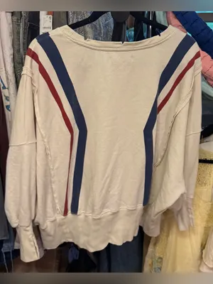 NWOT Free People We The Free Graphic Camden Sweatshirt - stars stripes - XS thumbnail 8