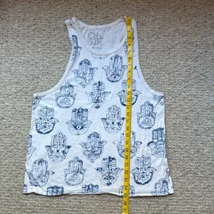 3/$15 LAST CHANCE! CHASER Hamsa Hand of Fatima Graphic Tank Top thumbnail 5