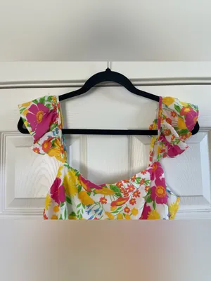 NWT Women’s Baltic Born Dani Ruffle Tiered Midi Dress | Multi Floral Size M thumbnail 7
