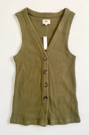 Madewell ribbed best top thumbnail 1