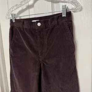 Aritzia x TNA chunky brown straight leg corduroy pants‎ size 0 thumbnail 2