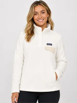 Patagonia Snap-T White Fleece Women’s Pullover Jacket thumbnail 1