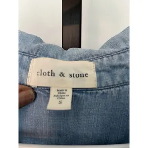 Cloth And Stone Chambray Mini Dress Gold Dotted thumbnail 6