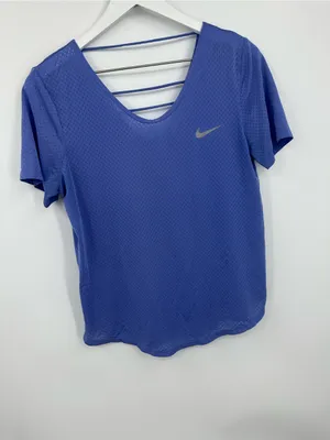 Purple Nike Dri Fit Short Sleeve Shirt Size Medium thumbnail 2