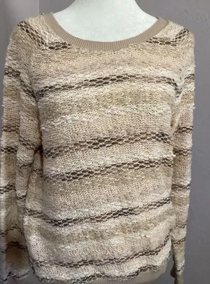 American Eagle Outfitters Cream Chunky Knit Sweater thumbnail 4