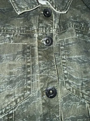Hurley Green Camo Tiger Stripe Denim Jacket thumbnail 4