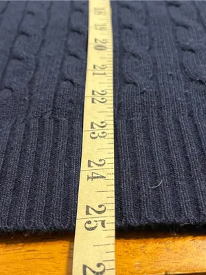 VTG J.Crew Cable Knit Blue Sweater Fisherman core wool blend preppy academia thumbnail 6