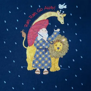 Vintage 90s Top Stitch by Morning Sun Noah’s Ark Quilted Embroidered Sweatshirt thumbnail 4