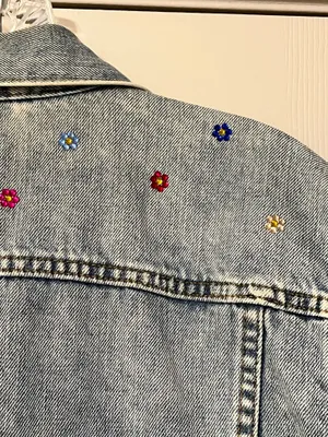GAP Custom Denim Jacket Bedazzled thumbnail 8