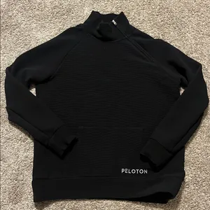 Peloton Black Ribbed High-Neck Quarter Zip‎ Sweatshirt Large thumbnail 9