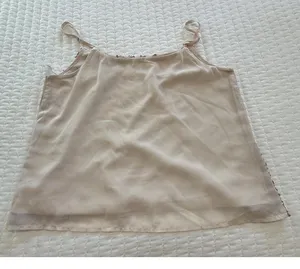 Venus Nude Beige Sequined Party Cami Top Shirt Sleeveless NWOT Sz L Large thumbnail 9