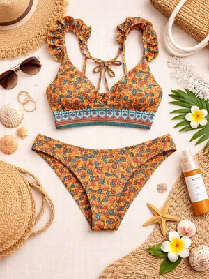 Zaful Boho | Brazilian Summer Bikini | Swim Suit Set thumbnail 2