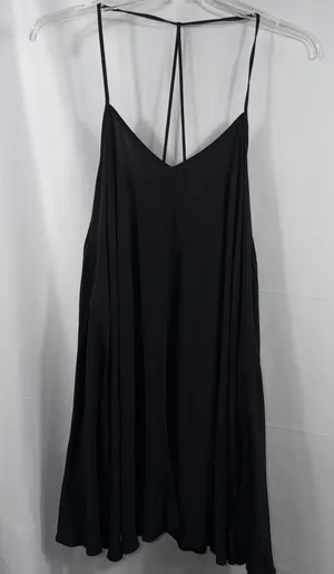 ASOS Black Strappy Swing Dress Size 8 thumbnail 1