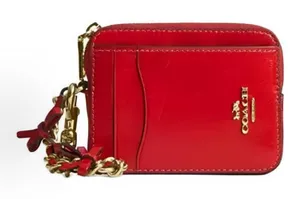 coach Zip Card Case With Bows cec13 thumbnail 1