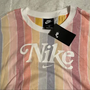 Nike Plus Size Cotton Striped Cropped Tee thumbnail 6