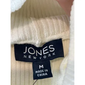 Jones New York Sweater Size M Cream Turtleneck Soft Knit Classic Pullover NWT thumbnail 7