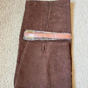 Retro brown Corduroy Slit Skirt Female Mid-length High Waist‎ Elegant Skirt xxs thumbnail 7