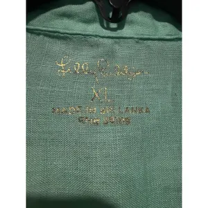 Lilly Pulitzer Shirt Women's XL Deanna 100% Linen Popover Tunic Green #AB12-4 thumbnail 2