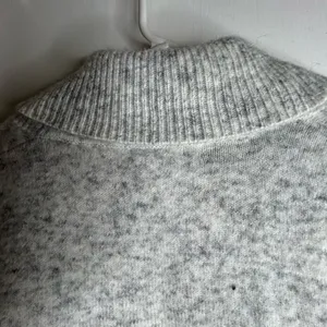 Madewell Shawl Collar Wool Sweater Grey Marled Knit Pullover Puff Sleeve. Size S thumbnail 4